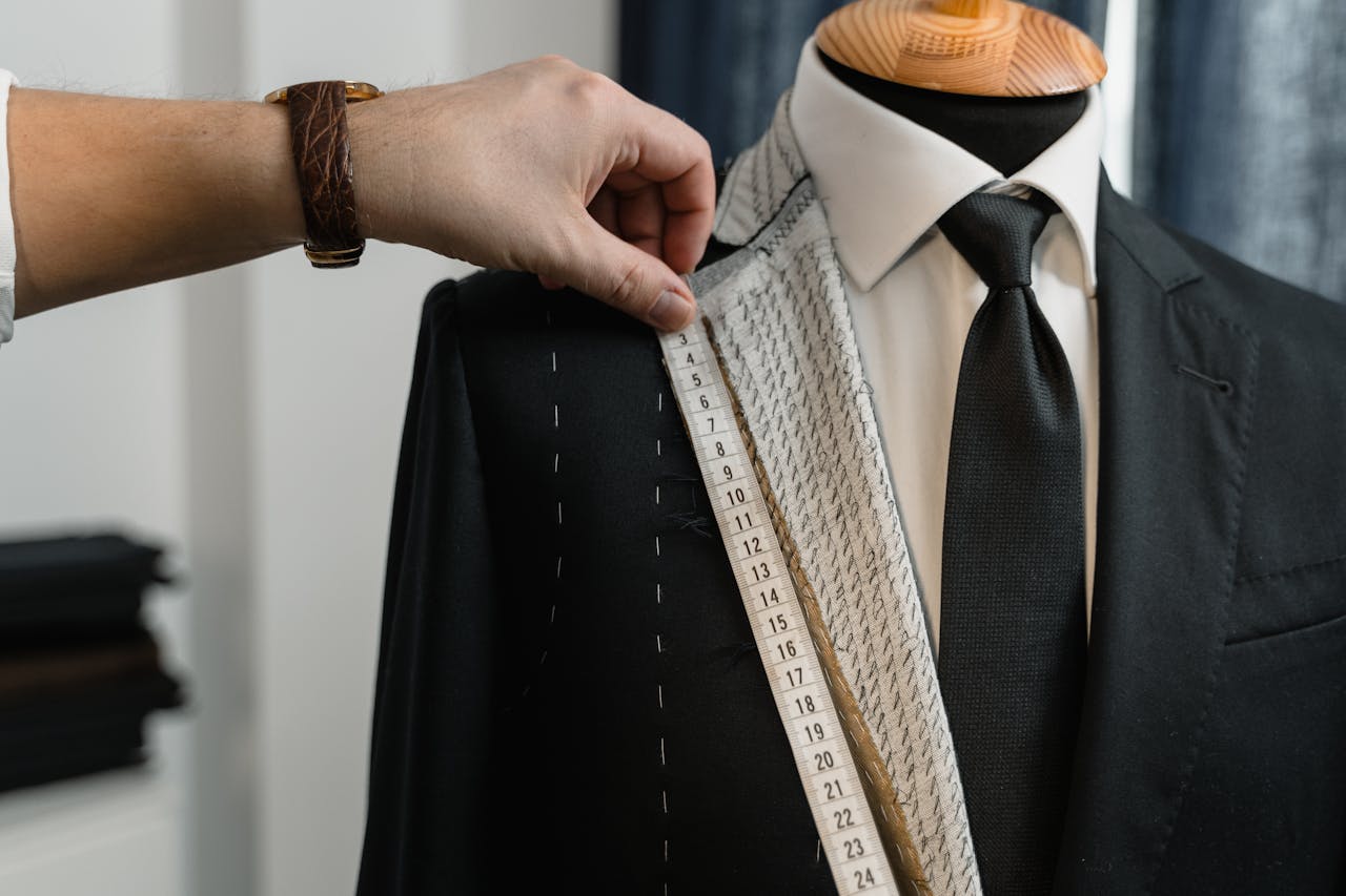 Custom suit alteration showcasing perfect fit