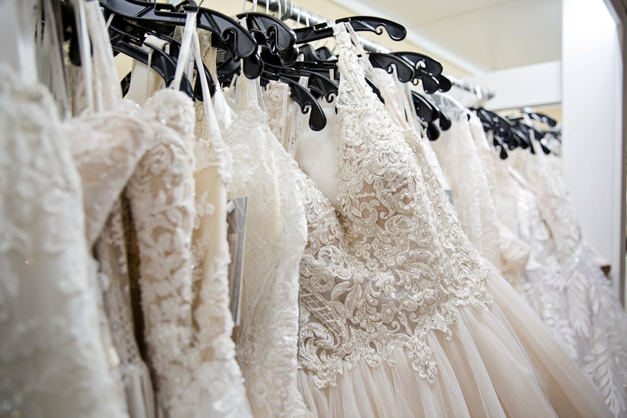 Elegant wedding gown alteration